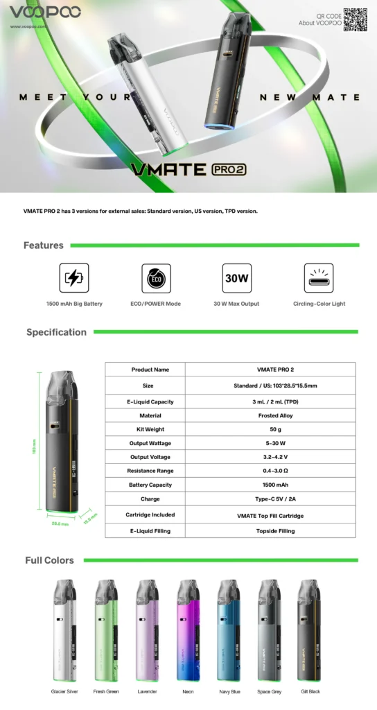 Voopoo Vmate Pro 2 Pod Kit