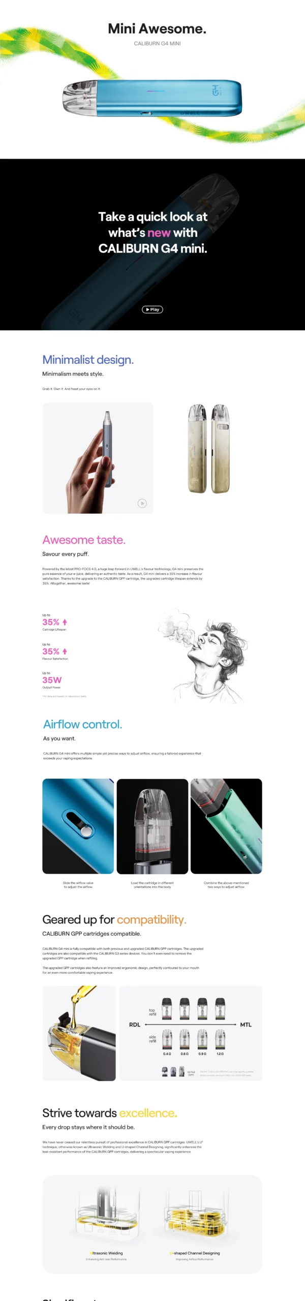 Uwell Caliburn G4 Mini Pod