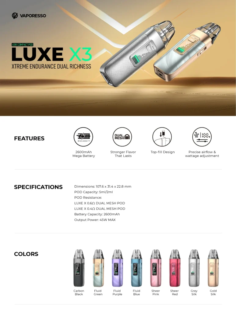 Vaporesso Luxe X3 Pod Kit